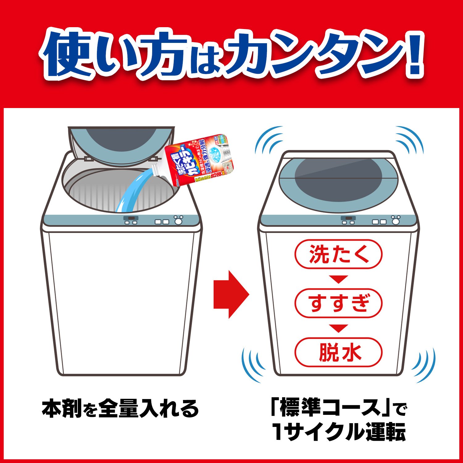 Amazon | カビキラー 洗たく槽クリーナー 洗たく槽カビキラー 塩素系